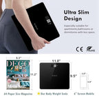 NUTRI FIT Digital Bathroom Scale for Body Weight, Bath Scale for Accurate Weight Watching with Large LCD Display, Most Accurate for The Elderly Safe Home Use, 330 lbs