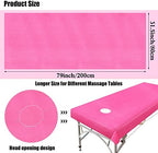 30 Pieces Massage Table Sheets 31 x 79 Inches Large Disposable Bed Table Cover Spa Bed Covers Non-woven Massage tablecloth Flat and Fitted Sheets for Waterproof Bed(Pink)