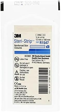 3M Steri-Strip Reinforced Skin Closures - 1/2" x 4" - 20 Pack of 6 Strip Envelope (120 Strips)