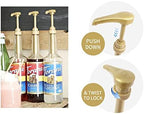 2-Pack Jordans Skinny Syrups Gold Pumps for 750 ml Bottles, Fits Torani, DaVinci 750ML Bottle By AlphaPantry | BPA FREE