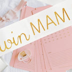Magnusson's Garden Twin Mama Sash, Mommy of Twins Sash, Gifts for Mom-to-Be, Baby Shower Decor, Gender Reveal Decorations, Pregnancy Announcement Party Supplies
