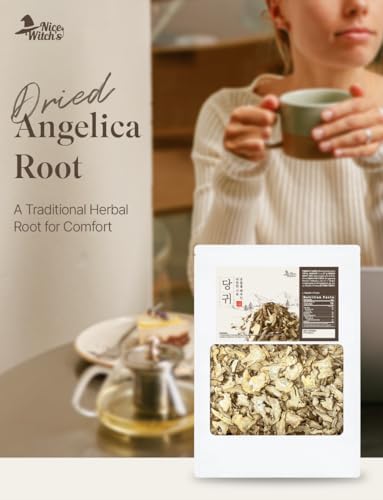 NICE WITCH'S Dang Gui Angelica Root 2 oz – Angelica gigas Sliced Root, Dried Herbal Tea Ingredient 當歸 당귀 (2oz/57g)