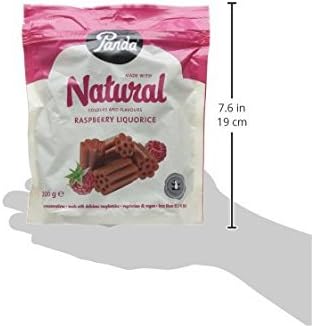 Panda Natural Raspberry Licorice 200 g (Pack of 6)