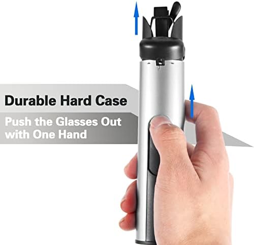 I-Mag Executive Slim Metal Reading Glasses with Slide Open Hard Case