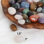 2lb Mixed Large Tumbled Crystal Stones Bulk,1″-1.3″ Healing Crystal, Approx 65 Pcs - Natural Assorted Polished Crystals and Healing Stones for Rock Collection, Cabbing, Home Decor, Wicca & Reiki