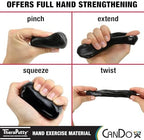 CanDo Theraputty Plus Hand Exercise Putty for Rehabilitation, Exercises, Hand Therapy, Hand Strengthening, Stress Relief - Black 4 oz X-Firm