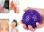 ZJchao Spiky Massage Balls, 7.5cm/9cm Muscle Soreness Massager Ball, Spiky for Deep Tissue Back Massage, Rubber Balls for Pain Relief & Plantar Fasciitis(5#)