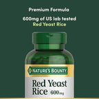Nature's Bounty Red Yeast Rice, Herbal Supplement, 600mg, 250 Capsules