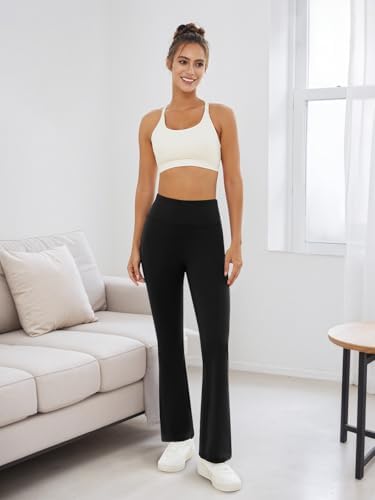COPYLEAF Flare Leggings for Women High Waisted Seamless Yoga Pants Tummy Control Workout Gym Leggings Bootcut Pants