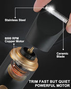 Manscape Body Hair Trimmer for Men-3 in 1 Electric Razor Groin Groomer,IPX7 Waterproof,Versatile Hair Trimmer for Ball/Pubic/Chest/Beard/Nose,USB-C Rechargeable,Gifts for Him Dad