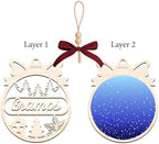 Gramps Christmas Wood Ornament - Gramps to Be Ornament Gift - Wood Xmas Décor - 2 Layer Wooden Ornaments 4inch