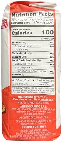 Antimo Caputo Chefs Flour 2.2 LB (Pack of 2) - Italian Double Zero 00 - Soft Wheat for Pizza Dough, Bread, & Pasta