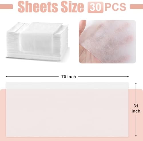 Spa Bed Sheets Disposable Massage Table Set, 30 Pcs Massage Sheets Cover Non-Woven Fabric for Beauty Salon, Hotels, 70’’ x 31’’