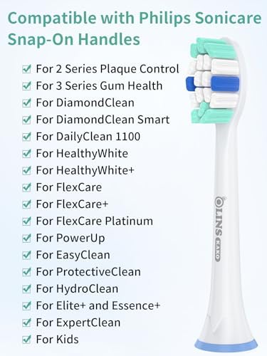 Replacement Brush Heads for Philips Sonicare Toothbrush Handles Toothbrush Heads for Sonicare (Pack of 8)