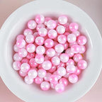 Rainbow Sprinkles Pink White Edible Pearls sprinkles,Cake sprinkles,Cookie sprinkles,Sugar Pearl, Edible Candy Pearls 7mm 130g 4.6OZ for Cake Cupcake Decorationg (Pink+White-7mm)