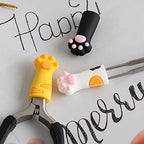 3 Pcs Silicone Cuticle Trimmer Nippers Tweezers Scissors Cover Protector 3 Colors Cat Paw Protective Sleeve for Nail and Toenails Manicure Tools