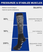 6 Pairs Compression Socks for Women Men 15-20 mmhg Knee High, Womens Compression Socks Compression Stockings for Women Men