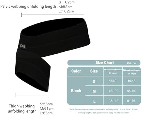 Hip Support Groin Brace - Hamstring Compression Wrap Sciatica Pain Relief Brace for Sciatic Nerve Relief, Labral Tear, Thigh, Groin Pull - Hip Brace for Men or Women (Large)