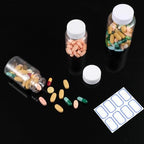6 Pcs Clear Pill Bottle 30ml/80ml Plastic Medicine Containers Sample Jar with Caps Refillable Tablet Storage Holder Empty Reagent Chemical Organizers Small Travel Pill Cases for Liquid Solid