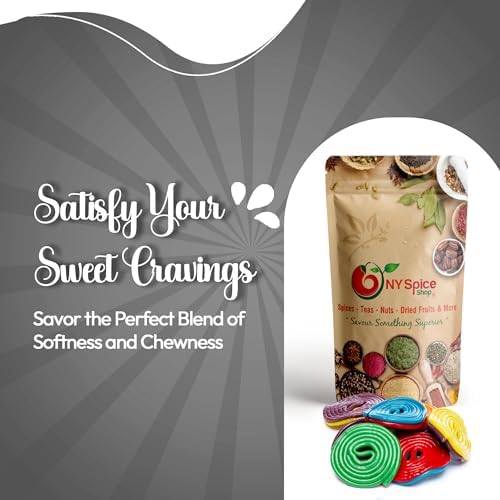 NY SPICE SHOP Licorice Candy - 1 Pound Australian Licorice Wheels Candy - Raspberry Candy - Rainbow Liquorice - Old Fashioned Candy For Sweet Lovers