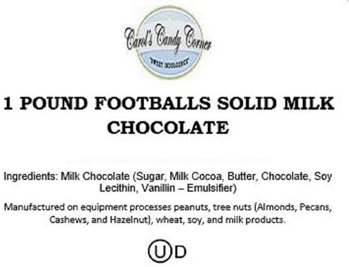 Footballs Solid Milk Chocolate - 1 Pound