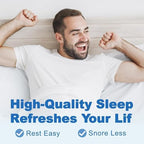 Chin Strap for Sleeping, Anti Snoring Devices Comfortable Effective Stop Snoring Solution, Snore Stopper Breathable, Anti Snore Chin Strap Adjustable Velcro, with Eye Mask, Black