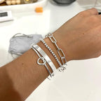 Reoxvo Gold Bangle Cuff Bracelets for Women Trendy Gold Plated Tennis Bracelet Stack for Women Non Tarnish Fashion Jewelry Accessories Set