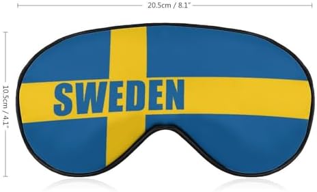 Sweden Swedish Flag Soft Sleep Mask Eye Masks Cover with Adjustable Strap