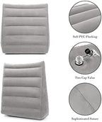 USHMA Inflatable Wedge Pillow for Sleeping, Portable Travel Wedge Pillow for Sitting in Bed, Inflatable Wedge Pillows for Travel, Blow Up Under Knee Pillow
