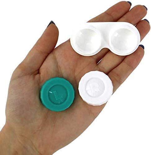 Sports Vision's Contact lens Cases - Flat Design Colorful Contact Lens Box Left/Right Eyes Holder Container, Outdoor Mini Contact Lens Storage case 6 Pieces Made in the UK Screw Top
