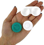 Sports Vision's Contact lens Cases - Flat Design Colorful Contact Lens Box Left/Right Eyes Holder Container, Outdoor Mini Contact Lens Storage case 6 Pieces Made in the UK Screw Top