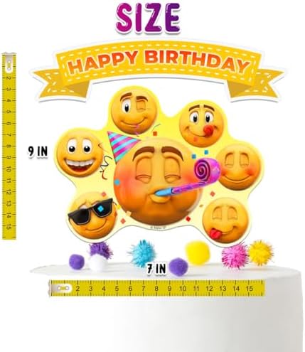 NEWMOJI ® Faces Party Cake Topper - Add Fun Expressions to Your Sweet Treats!