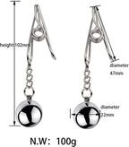2024 Upgraded Silver Weight Metal Nipple Clamps for Men Women, Adjustable Nipple Clip Clamps Circular Stainless Steel Clamp, Non-Piercing Metal Stimulator Nipple Clips Adult Toys Sweater Yoga K8