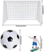 Soccer Cake Topper Decoration, Soccer Ball Soccer Player Cupcake Topper for Soccer Theme Birthday Party Sport Party for Boys