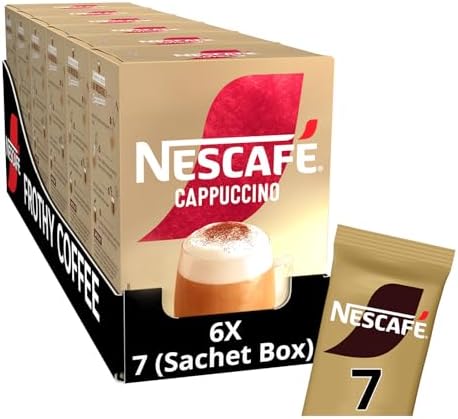 NESCAFÉ Cappuccino Instant Coffee Sachets x7 (Pack of 6, Total 42 Sachets)
