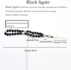 KIKILA Handmade 8mm Anglican Prayer Beads Rosary Natural Stone Beads with Cross Custom Rosary