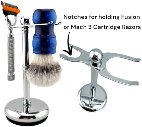 Parker Safety Razor, The Adjust-O-Stand, Adjustable Safety Razor & Shave Brush Stand, Simple to Customize to fit Any Size Shave Brush - PATENT PENDING