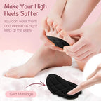 ZAIWOO Metatarsal Pads Women, Ball of Foot Cushions, High Heel Inserts, All Day Pain Relief and Comfort, No Slip Heel Grips Liners Shoe Pads for Loose Shoe(Black)