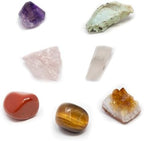 ChakraBack 7 Crystal Magnet Set | Includes Quartz, Amethyst, Chrysocolla, Rose Quartz, Tigers Eye, Citrine, Red Jasper, Earth Magnets