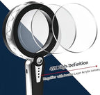 45X Magnifying Glass with Light, 4.6 Inch 1200mAh USB Rechargeable Large Handheld Magnifier, 6 Color Modes, Perfect for Low Vision Seniors, Macular Degeneration & Fine Print (Black)