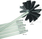 Deflecto DVBRUSH12K/6 Dryer Duct Cleaning Kit, Lint Remover, Extends up to 12 Feet, Synthetic Brush Head, Use with or without a Power Drill