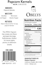 White Popcorn Kernels - 2 lbs | Non-GMO, Gluten-Free, and Perfect for Popping Machines, Stove Tops, or Air Poppers | Ideal for Families and Movie Nights