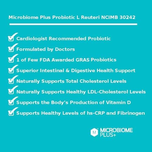 Microbiome Plus Gastrointestinal Probiotics L Reuteri NCIMB 30242 GI Digestive Supplements Capsule, Allergy Safe & Gluten Free for Men and Women (1 Month Supply)