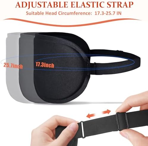 Funny 3D Zero Pressure Sleep Eye Mask for Men Women Side Sleeper, Adjustable Blackout Soft Breathable Eye Masks for Travel Nap Night Sleep, Humorous Gift Stocking Stuffers (Black)