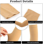 2 Pairs Forearm Tattoo Cover up Sleeve Tattoo Sleeves for Women Forearm Tattoo Cover Sleeve Arm Sleeves for Women Men(Nude, 7.9 X 3.9 Inch)