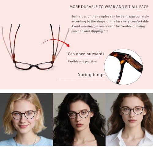 SIGVAN 3 Pack Reading Glasses Spring Hinge Stylish Readers Black/Tortoise for Men and Women