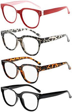 CessBlu 4 Pack Vintage Reading Glasses for Women Reader Eyeglasses