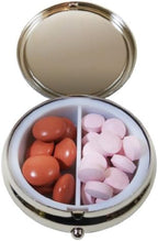 The Unemployed Philosophers Guild Mad Hatter Pill Box - Alice in Wonderland Themed 1 or 2 Compartment Compact Medicine Case, Pocket Pills Organizer