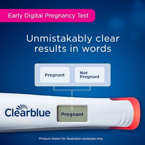 Clearblue Early Pregnancy Test Kit, at-Home Pregnancy Test Kit for Women, hCG Hormone Pregnancy Tests with Easy-to-Read Results, 2 Tests