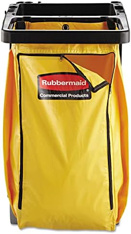 Rubbermaid Commercial High Capacity Vinyl Janitorial Cleaning Cart Bag Waste/Trash/Laundry/Linen Collection for Restraurant/Café/Office/School/Motel/Facility 34 Gallon Yellow